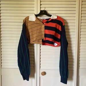 Adika Mix Cropped Polo Shirt